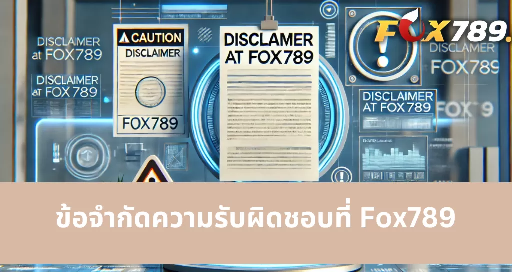 ข้อกำหนดเกี่ยวกับการปฏิเสธความรับผิดชอบของ Fox789