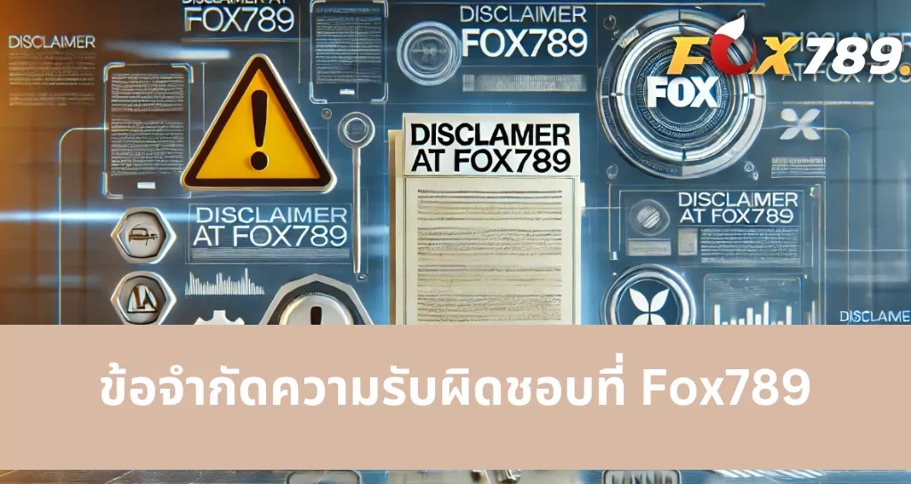 ข้อกำหนดการปฏิเสธความรับผิดชอบของ Fox789