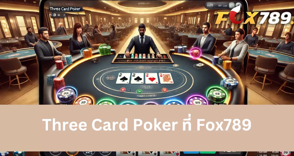 วิธีการเล่น/วิธีการเข้าร่วม Three Card Poker ที่ Fox789