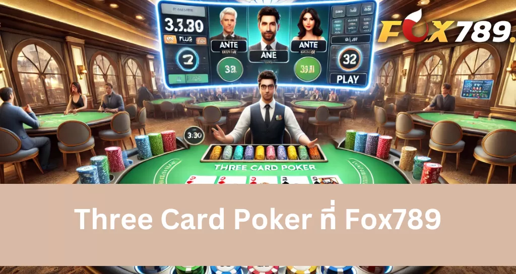 ข้อดีของการเล่น Three Card Poker ที่แพลตฟอร์มเกม Fox789